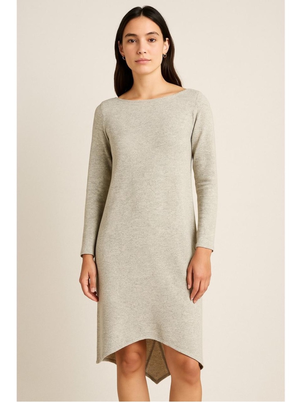 Moth Anthropologie Sweater Dress Womens S Beige Crossback Midi Soft Cozy Lounge